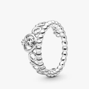 Pandora Princess Tiara Crown Ring Sterling Silver